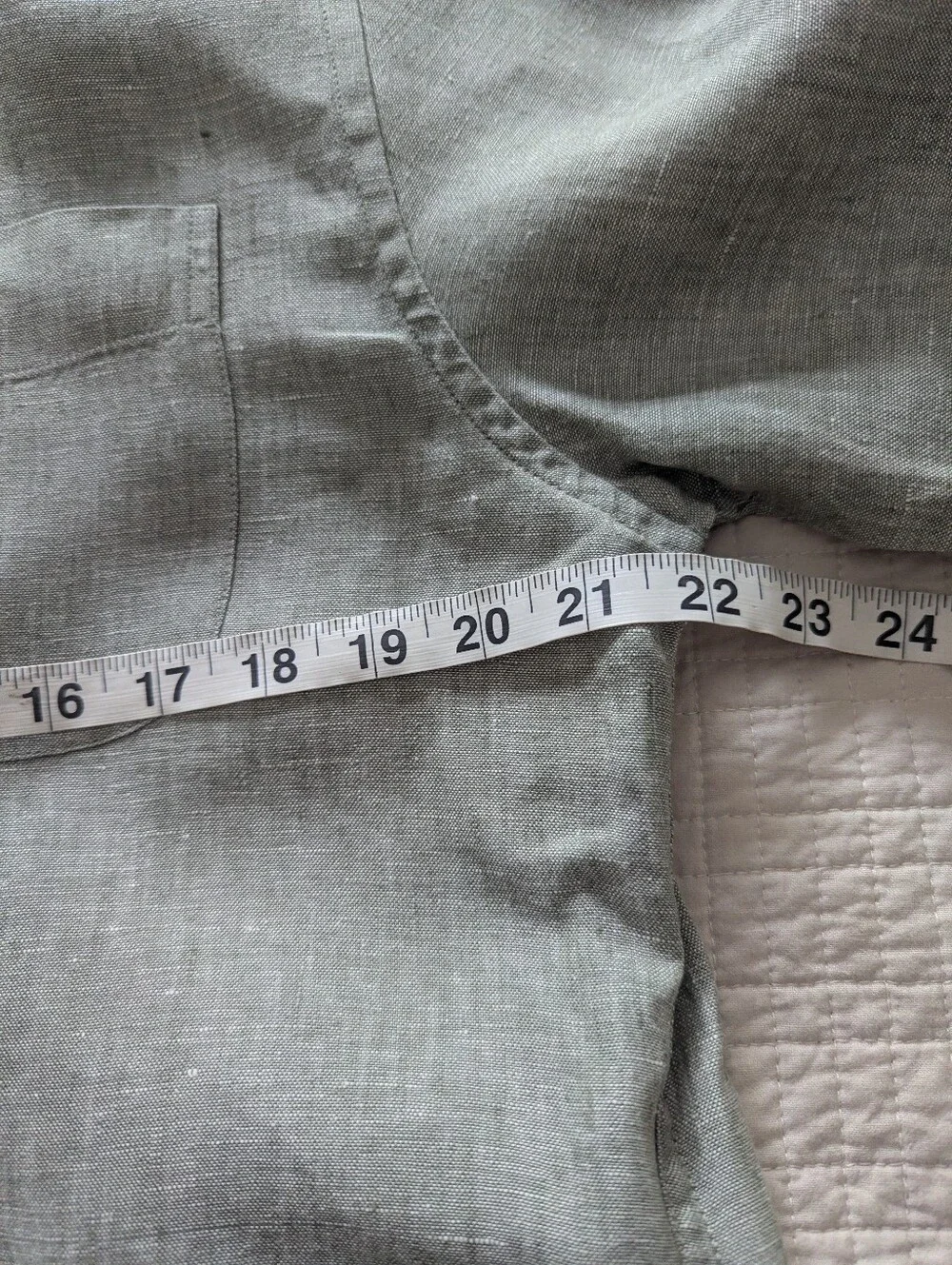J. CREW Men's Sage Green Button-Down Baird McNutt Irish Linen Shirt Medium